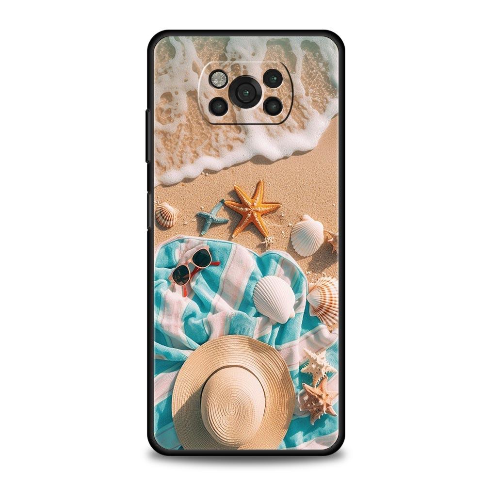 

Summer Beach Phone Case Cover for Xiaomi Poco F7 Ultra F6 F5 F4 F3 X6 X5 X4 X3 NFC C51 C55 M4 GT 5G Soft TPU Shell Fundas Capas Poco X6
