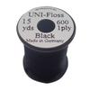 TIEMCO UNI 15yds Super Black Floss,