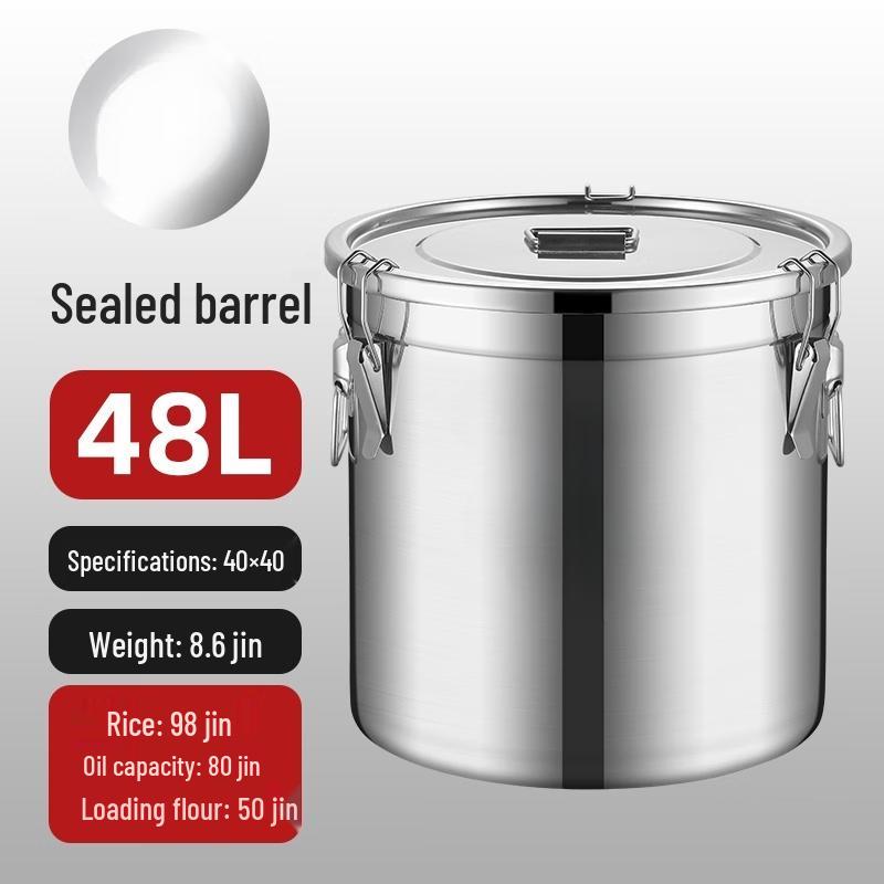 Luse 304 Stainless Steel Sealed Food Storage Bin