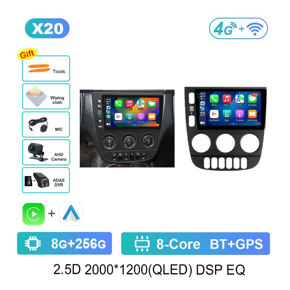 Car Radio Multimedia Player for Mercedes Benz M-Class W163 ML 1997 - 2005 Android 14 4G DSP Stereo Navi GPS WIFI Touch Screen
