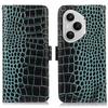 For Honor 400 Pro 5G (Global) Case Crocodile Texture Genuine Cow Leather Phone Wallet Cover