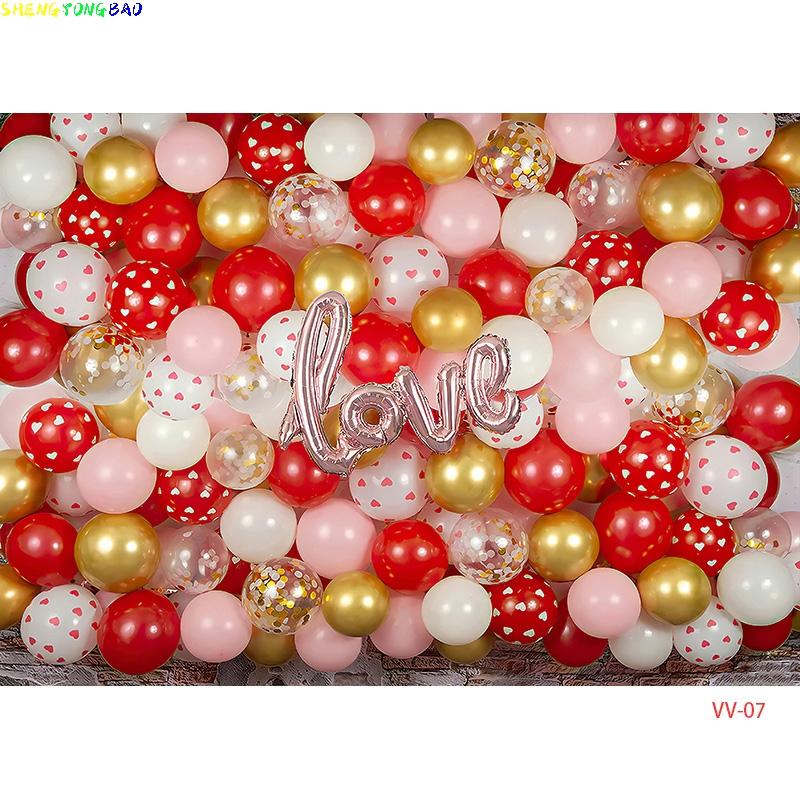 Vinyl Custom Valentine's Day Photography Backdrops Props Lover Rose Flower Wall Wedding Store Brick Wall Photo Background AL-07