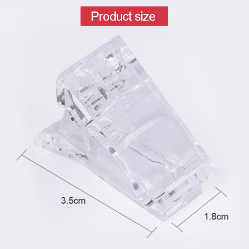 Nail Tips Clip Transparent Finger Poly Quick Building Gel Extension Nails Art Manicure Tool