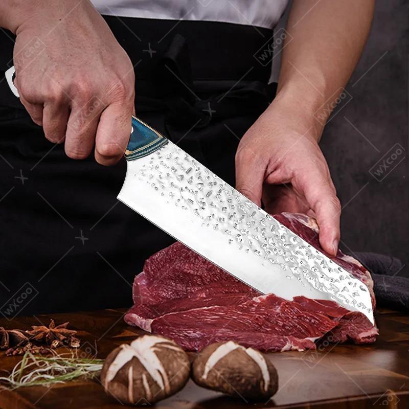 WXCOO Forged Kitchen Knife Slicing Boning Butcher Knife Ultra Sharp Chef Knife Meat Cleaver Knife Cooking Tools Wood Handle