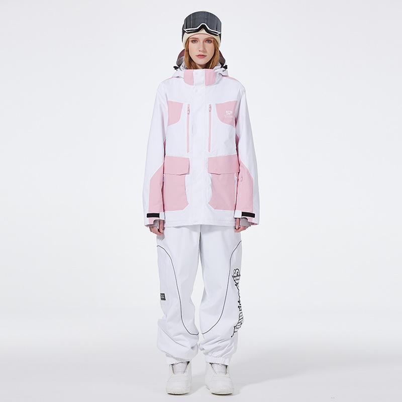 Herren- und Damen-Skianzug Outdoor Winter Warm Snowboardanzug Wasserdicht Winddicht Skijacke und Hose Set Übergröße Atmungsaktiv Isoliert Schneeanzug