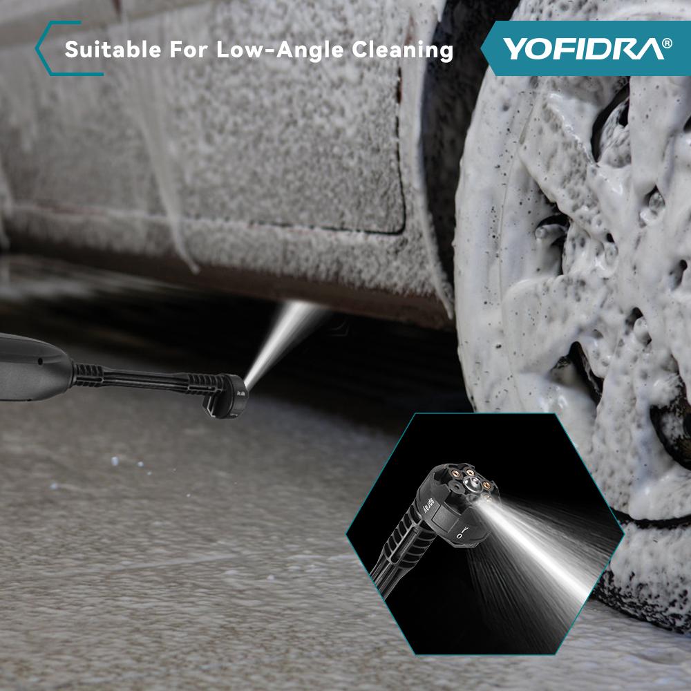 Yofidra 6 IN 1 High Pressure Car Washer Gun with Water Tank Portable Cleaning Tool Garden Spray Gun For Makita 18V Battery Pins