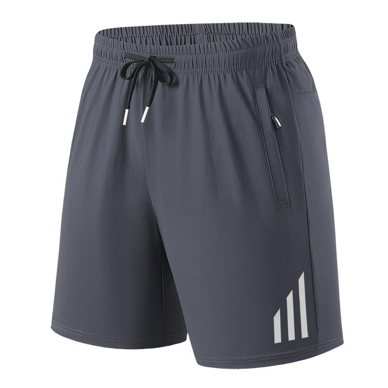 

Летние спортивные повседневные шорты Мужские тонкие дышащие свободные модные большого размера пятиточечные брюки 6XL темно-серого