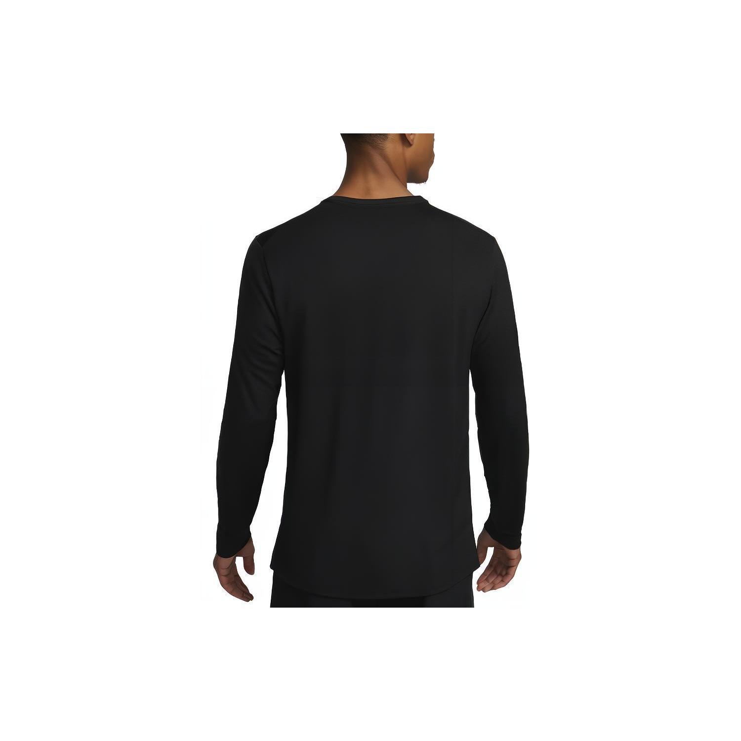 

New Nike Miler Men s Dri FIT Uv Long Sleeve Running Top FB7070-010 XXL