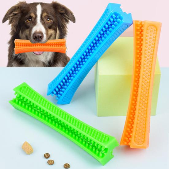 Kauspielzeug für Hunde Hundebürsten-Stick Reinigungs-Zahnbürsten Interaktiver Welpen-Beißring TPR Haustier Zahnpflege Spielzeug