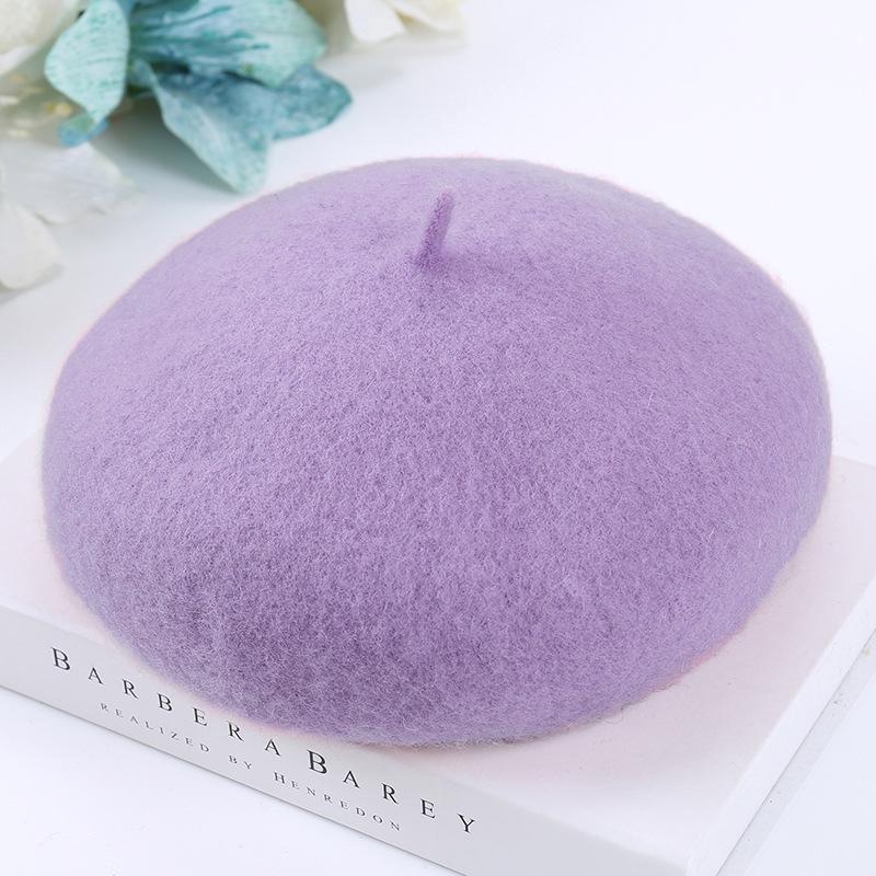 New Women's Wool Felt Beret: Autumn/Winter Warm Painter Pumpkin Hat.