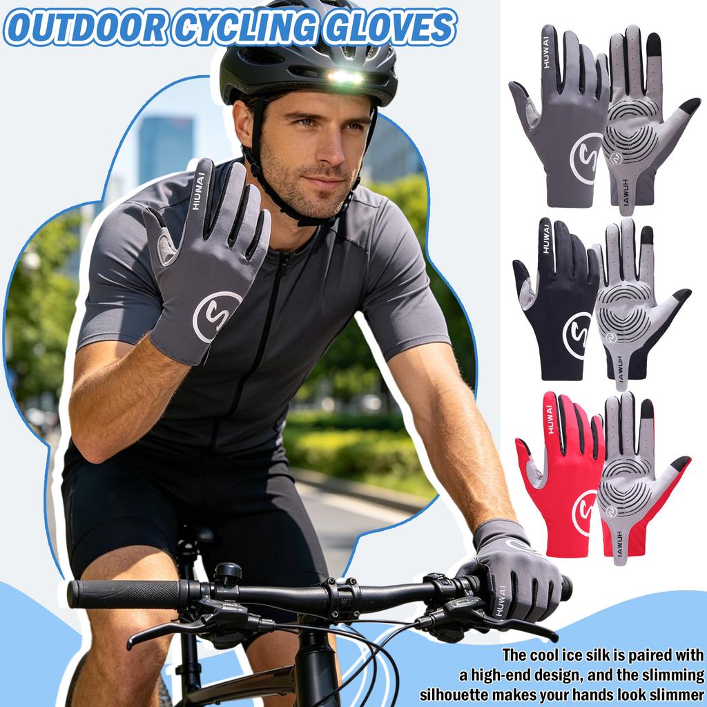 Full Finger Cycling Gloves Touchscreen Breathable Biking Gloves - -Absorbing Gloves For Men Women Outdoor Sports Gloves For Cycling