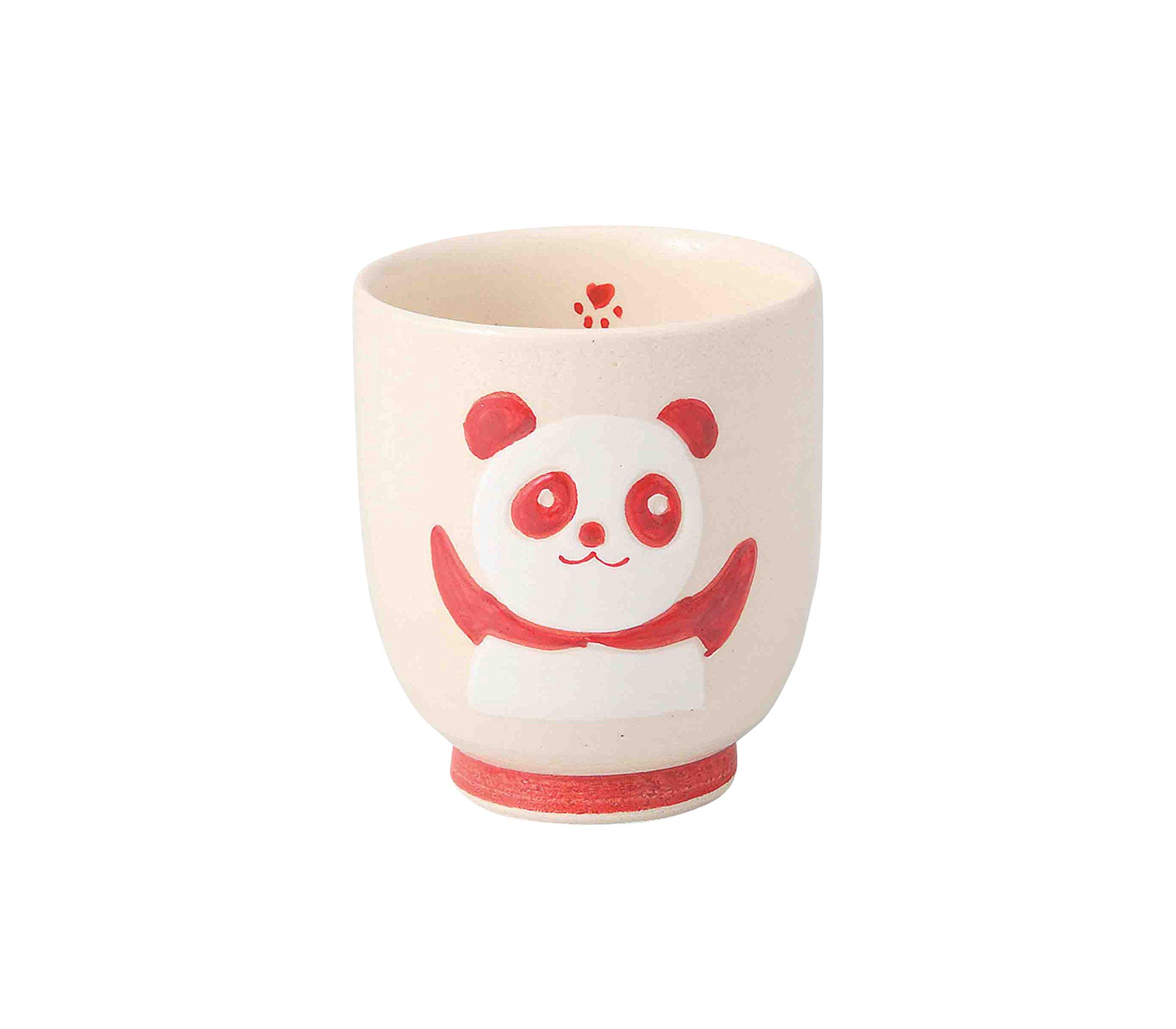 

Hasami Ware Tea Cup Red Panda Pattern Set of 3 70443