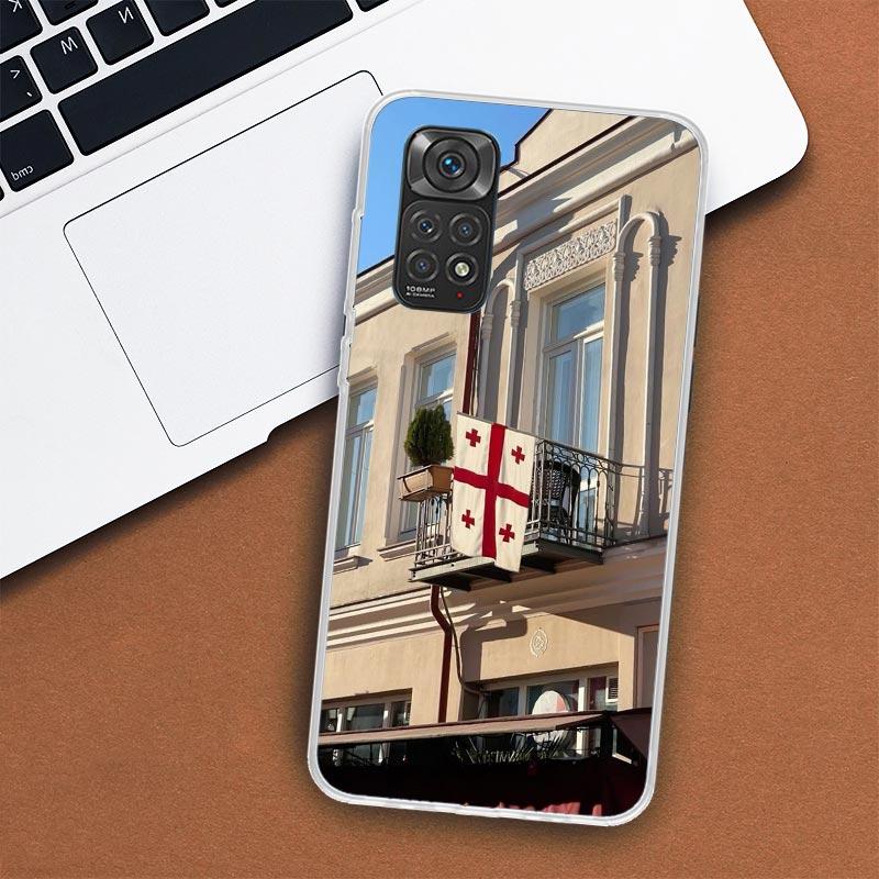 Georgia Flag Phone Case For Xiaomi Redmi Note 13 12 12S 11 11S 10 10S 9 9S 11T 11E Pro Plus 8 8T 7 + Coque Cover
