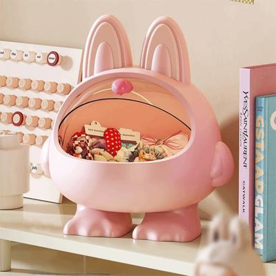 Flip Top Design Desktop Storage Box Large Capacity Cosmetic Storage Container  Stationery Storage