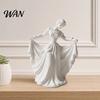 3D-gedruckte Heimdekoration Tänzerfigur, Elegante Tanzmädchenstatue mit fließendem Kleid, Ästhetische PLA-Kunst Klassische Ornament-Skulptur zur Dekoration, Modern