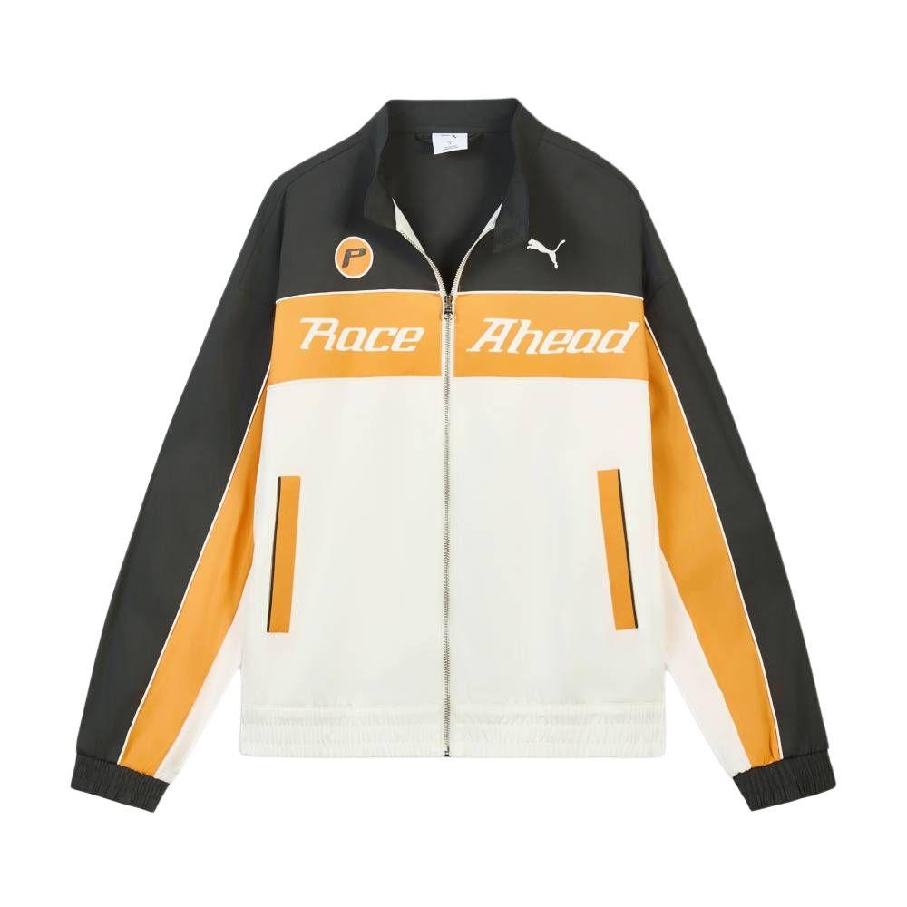 Puma Moto Woven Color Block Sports Casual Zip Long Sleeve Jacket Unisex jackets 638606-91