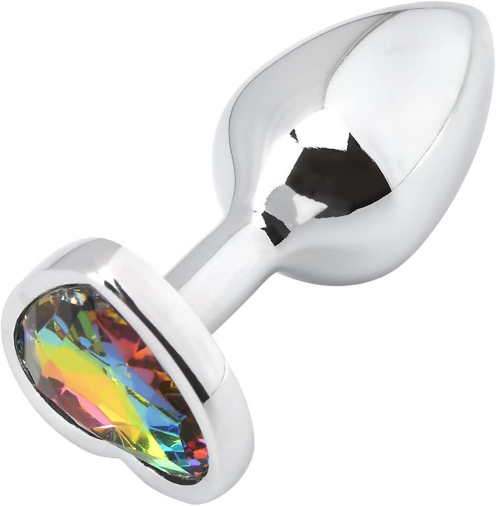 Heart-Shaped Metal Anal Plug - Prostate Massager & Dilation Toy for Adults