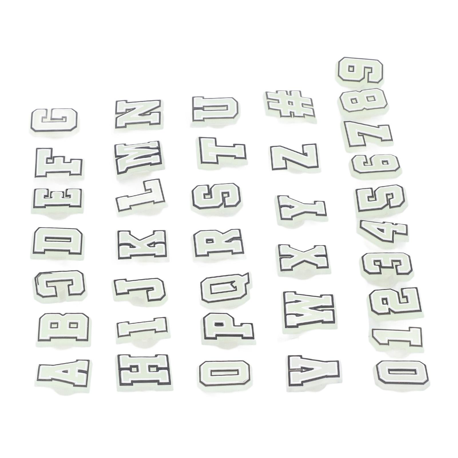 

37 шт. светящиеся украшения для обуви с отверстиями, буквы алфавита, цифры, сандалии, аксессуары для одежды