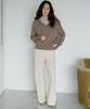 WEEVER Slim Bootcut Pants Beige