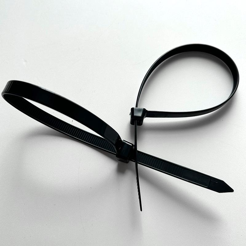 Black Heavy-Duty Industrial Nylon Cable Ties 4x200mm - Plastic Data Cable Storage Ties