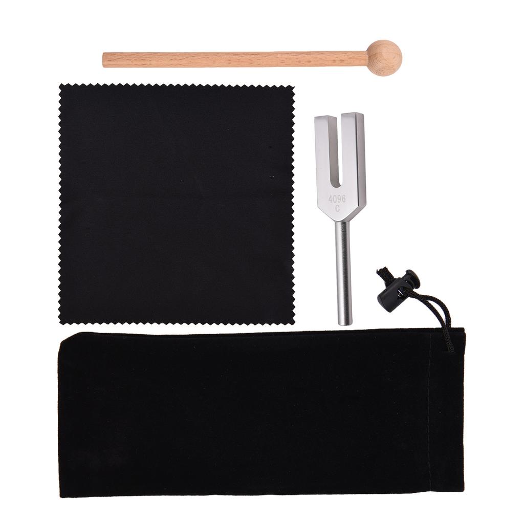 4096Hz Tuning Fork with Wooden Hammer for Sound Musical Instrument Yoga Relaxation Aluminum Alloy