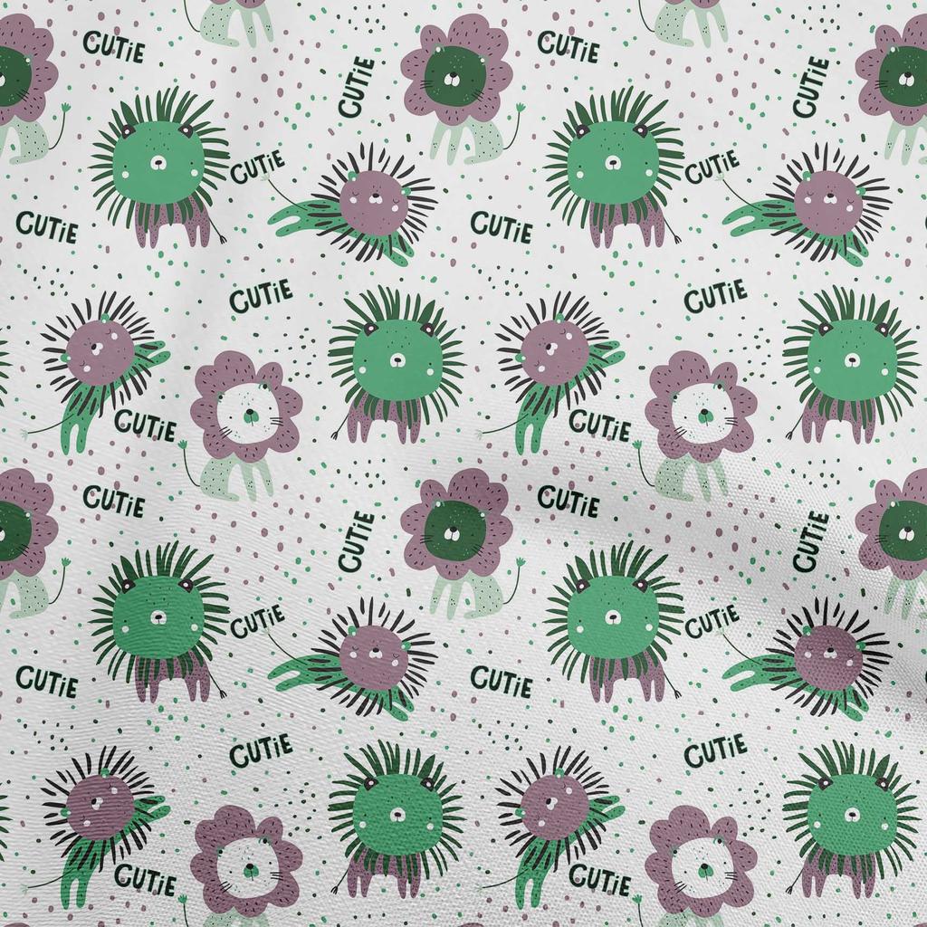 oneOone Cotton Flex Brown Fabric Kids Cutie Animal Sewing Craft Projects Fabric Prints By Yard 40 Inch
