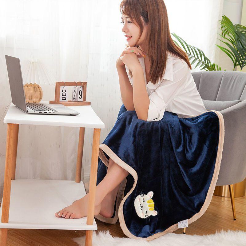 Blanket Single Person Flannel Blanket Office Thick Air Conditioning Nap Blanket
