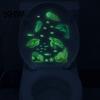 Underwater World Toilet Seat Decals Ocean Themed Glow In The Dark Stickers, Waterproof PVC Marine Life for Bathroom Stickers Wall Decor, Dolphins