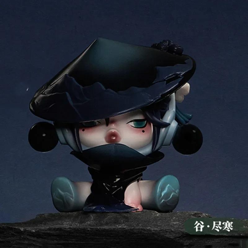 

SKULLPANDA Серія «Чорнильний квітучий сливовий цвіт» Сліпа коробка Сюрприз Таємнича коробка Мішок-сюрприз Іграшки Каваї Аніме Екшн-фігурка Ляльки Подарунок для дівчаток рожевий