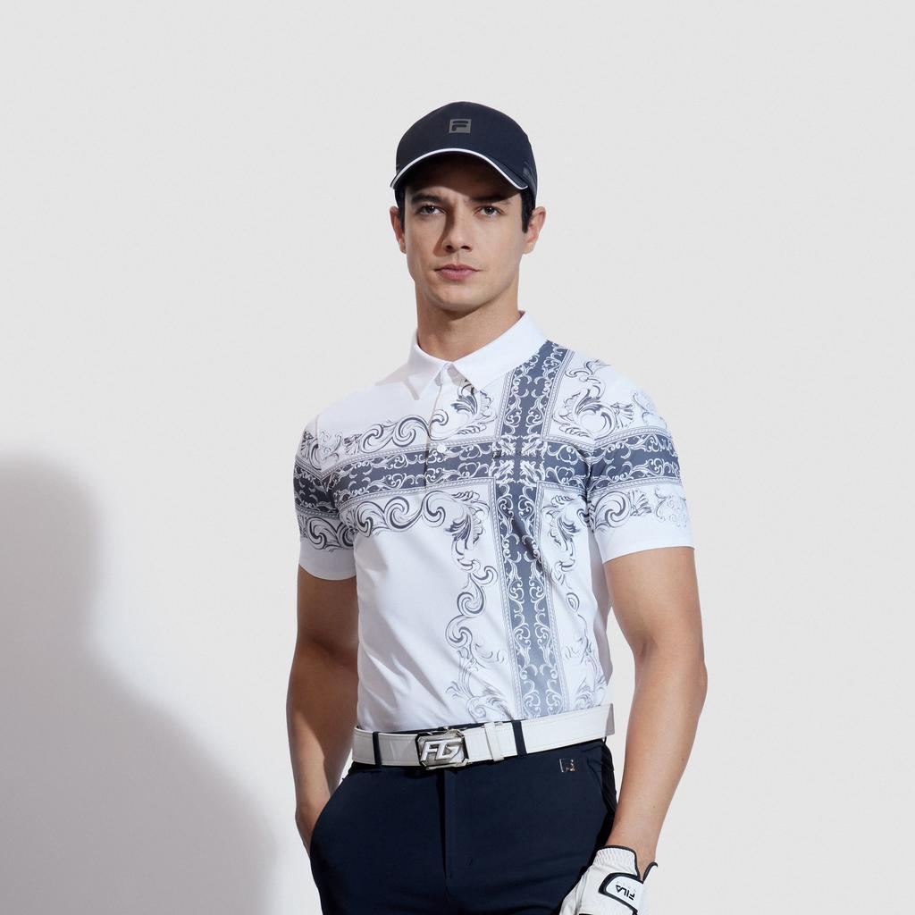 FILA Golf Polo Shirt Men's All Over Print A11M425108FZA