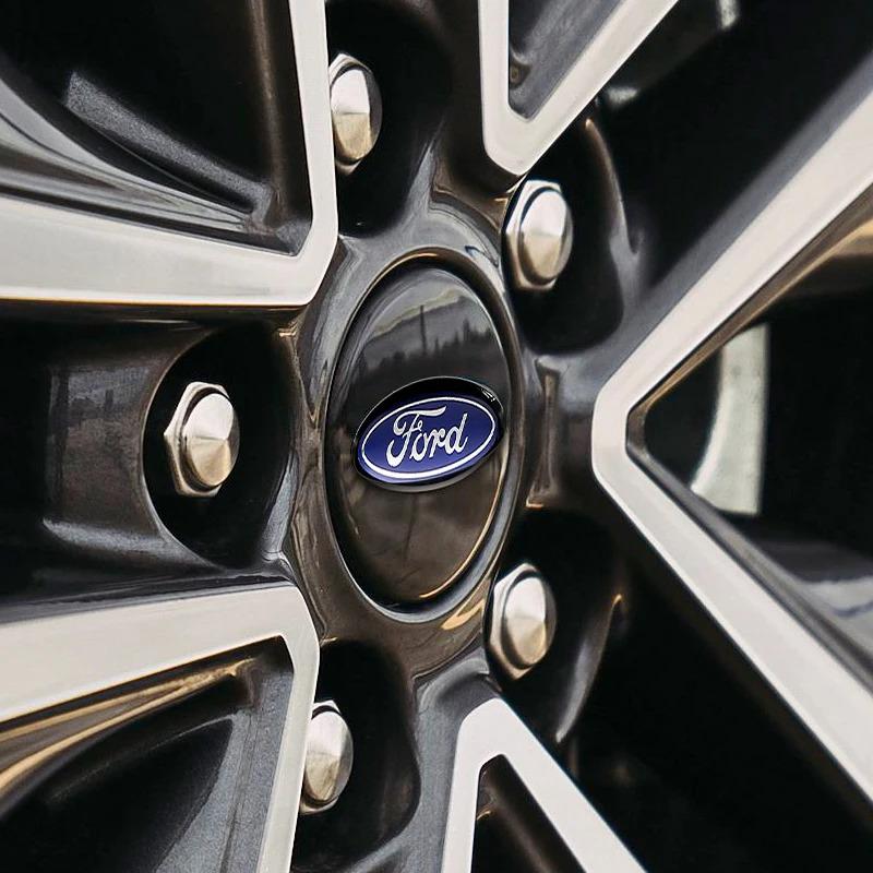 ABS 65mm Car Styling Wheel Center Hub Cap Emblem Logo Hub Cap Silver For Ford Fiesta Mondeo Fusion Explorer Escape Car Styling
