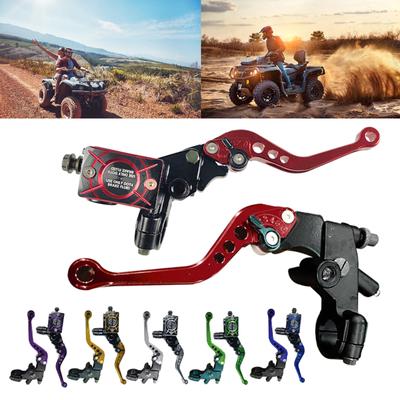 2Pcs Motorcycle Cylinder Reservoir Levers 7/8" Break Lever Upper Pump Hydraulically Brake Lever Accessory