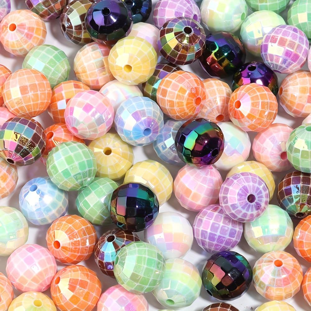 10Pcs 16Mm Earth Shaped Round Beads Disco Ball Beads For Jewelry Making Diy Necklace Earrings Phone Chain Beaded Pen Accessories