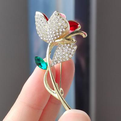 Mode Emaille Strass Blume Broschen Für Frauen Luxus Design Temperament Charme Metall Brosche Pins Schmuck Geschenke