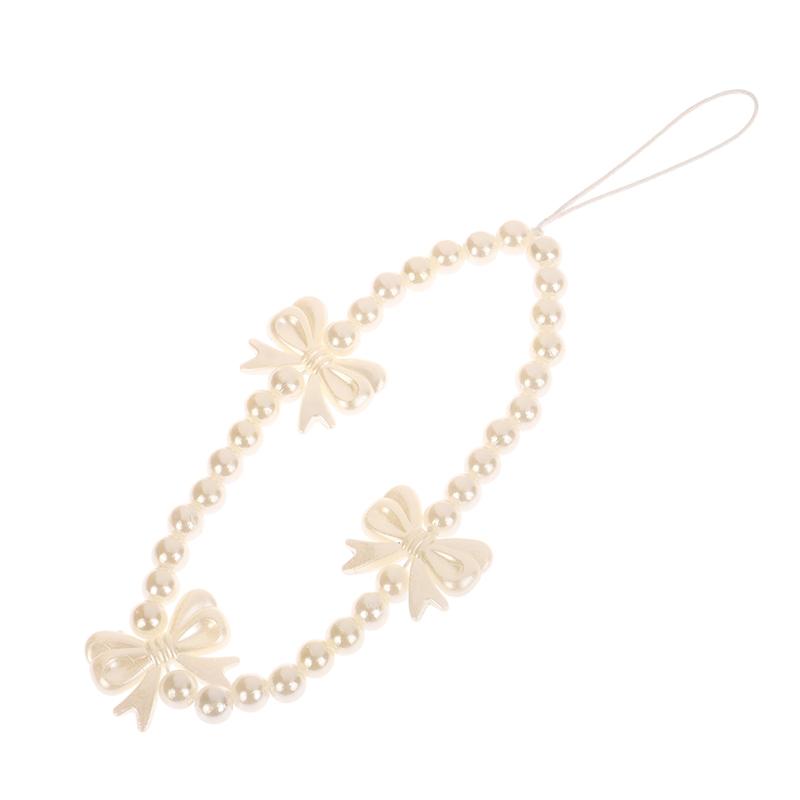 Flori telefon lanț căpșuni mărgele pandantiv farmec dulce bowknot agățat frânghie anti-pierdere curea încheietura mâinii geantă decor