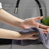 HOOMCOOM Kitchen Towels, Kitchen Cloths, and Dishcloths with Loops, Set of 6, Microfiber, Thick Fabric, Absorbent, Quick-Drying, Odor-Resistant, Hygie