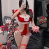 Yiyue Sexy Christmas Bodysuit: Women's Erotic Open Crotch Lingerie 8836