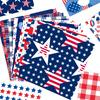 Independence Themed Day Striped Star Balloon Pattern Gift Box Packaging Paper