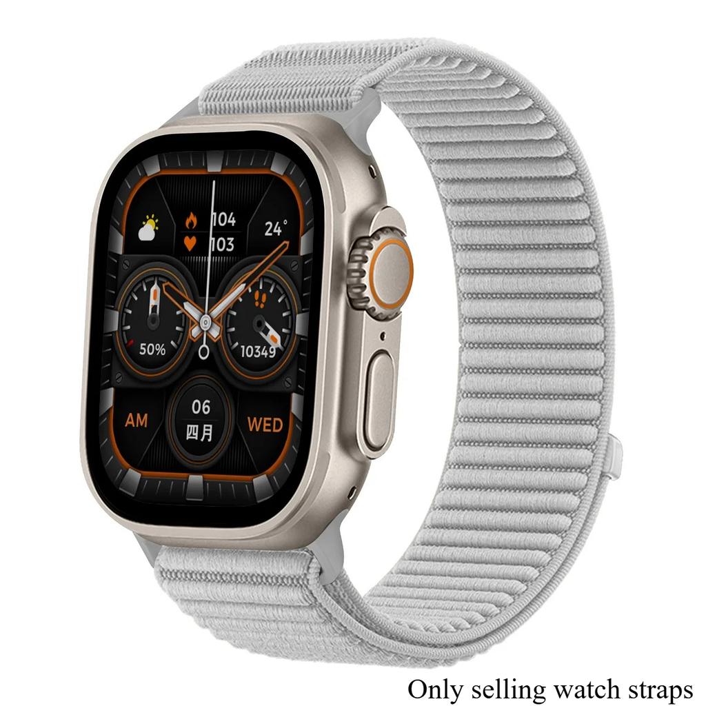 Nylon Sport Strap For Apple Watch Band Ultra3 49mm 46mm 45mm 44mm 41mm 42mm Bracelet iWatch 38 40mm 11 10 9 8 7 6 5 4 SE Braided