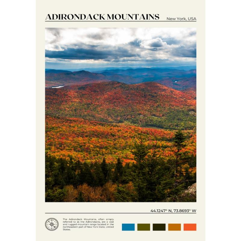 New York Reise Landschaft Poster Catskill Mountains Central Park Hudson Valley Leinwandgemälde Wandkunst Bild Büro Heimdekor