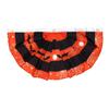 Halloween Flag Fan Shaped Room Flag Creative Printed Outdoor Banner Easy to Install Festive Atmosphere Decoration Hanging Flag