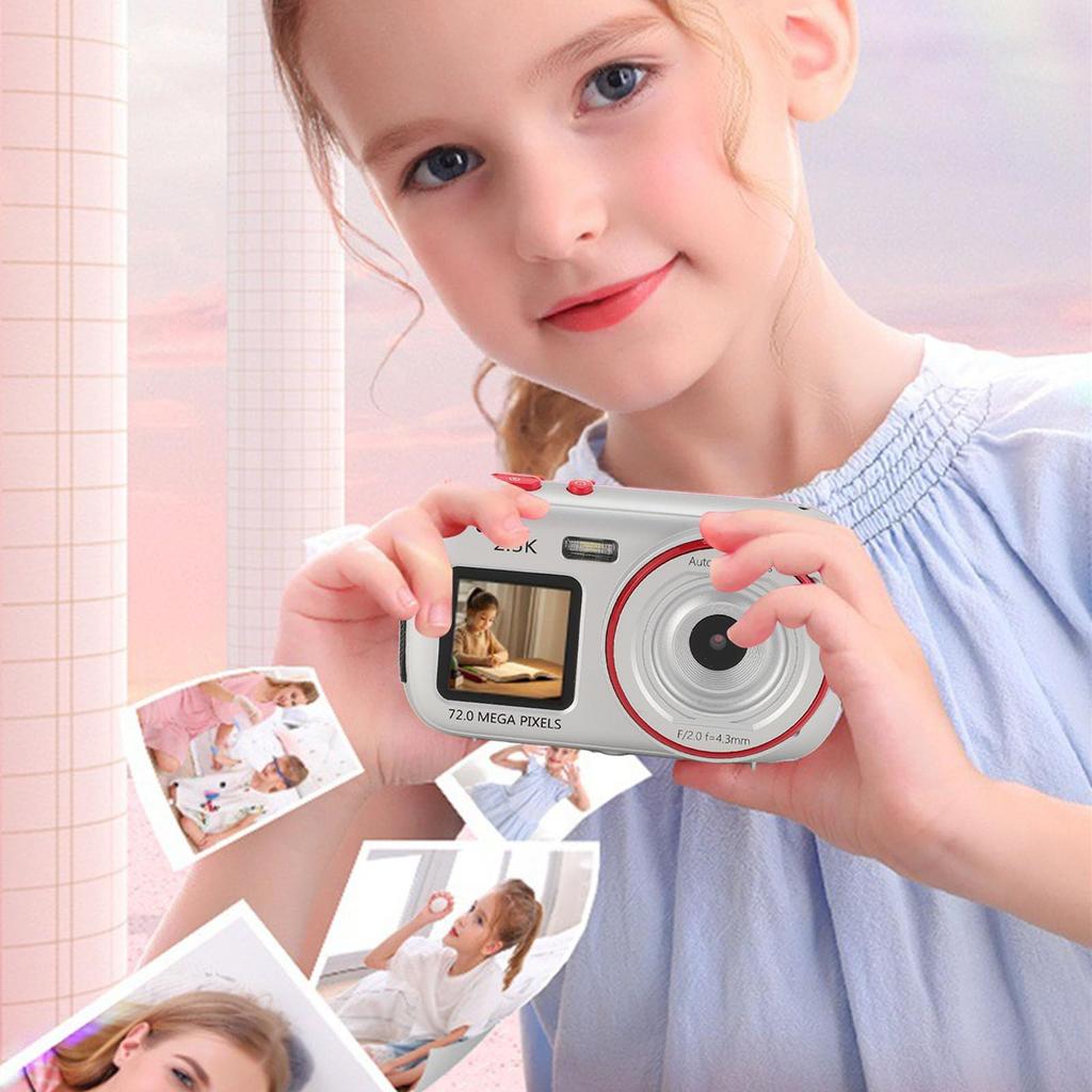 Compact Digital Camera with 2.5K 72MP Photos, 1520P Video Recording, Autofocus Lens, 16X Digital Zoom, MP3 Function, 750mAh Rechargeable Battery,