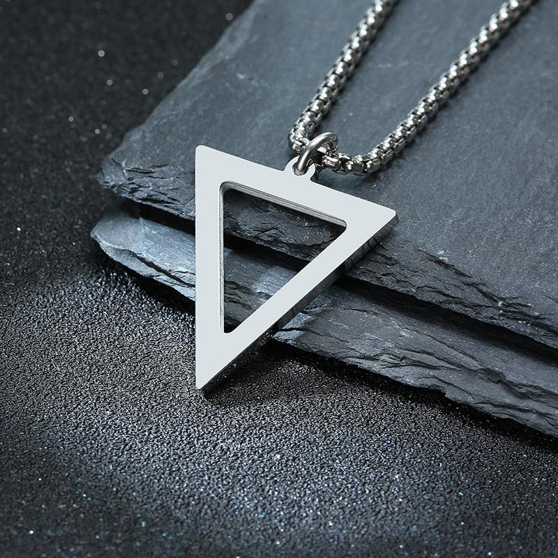 Vnox Retro Hollow Cube Pendant for Men Stainless Steel Square Vintage Necklace Punk Geometric Collier 24" Chain