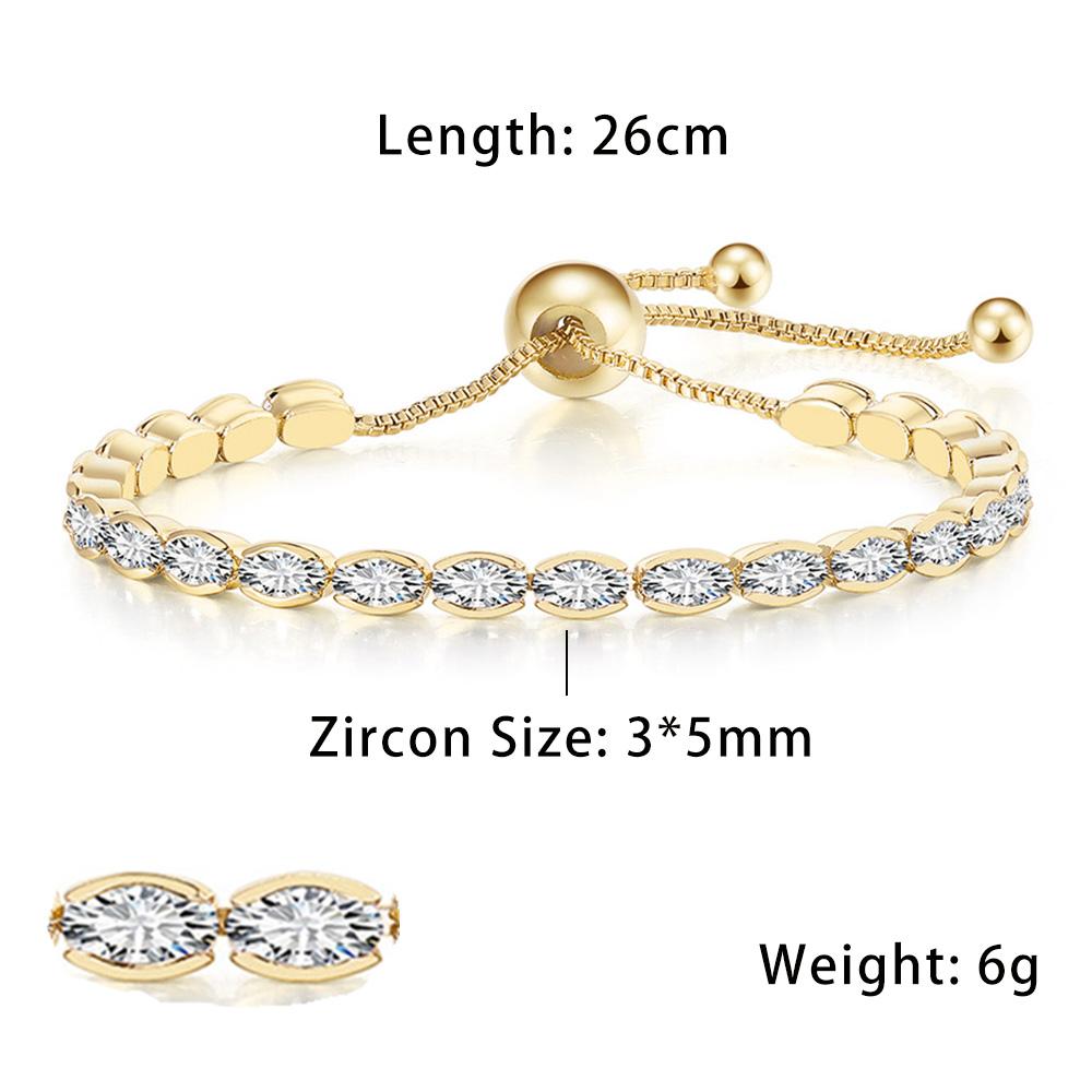 Fashionable Zircon Tennis Bracelets for Women Dazzling Various Shape Crystal Chain On Hand Trend Sexy Party Accessories Jewelry