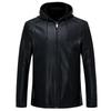 Genuine Leather Men's Leather Jacket Autumn and Winter New Men's Hooded Leather Jacket Sheepskin Men's Coat