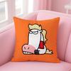 Inspired By Funny BBai Fumas patterns Cushion Cover Pillowcase Short Plush Invisible zipper Room Sofa Cushion Cover
