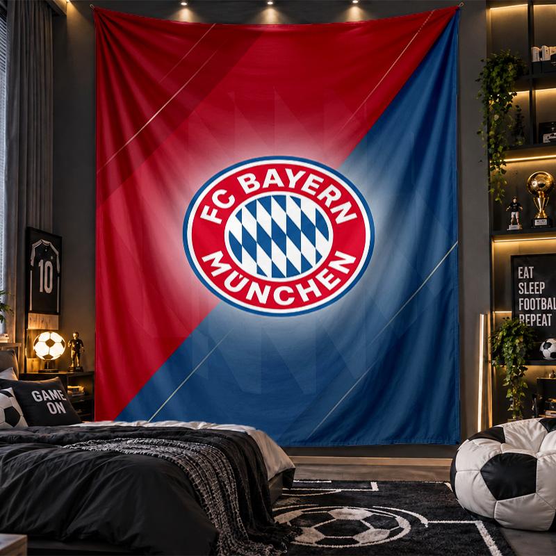 Nástěnná tapiserie s potiskem Bayern Mnichov, látka do obývacího pokoje, ložnice, domácí dekorace