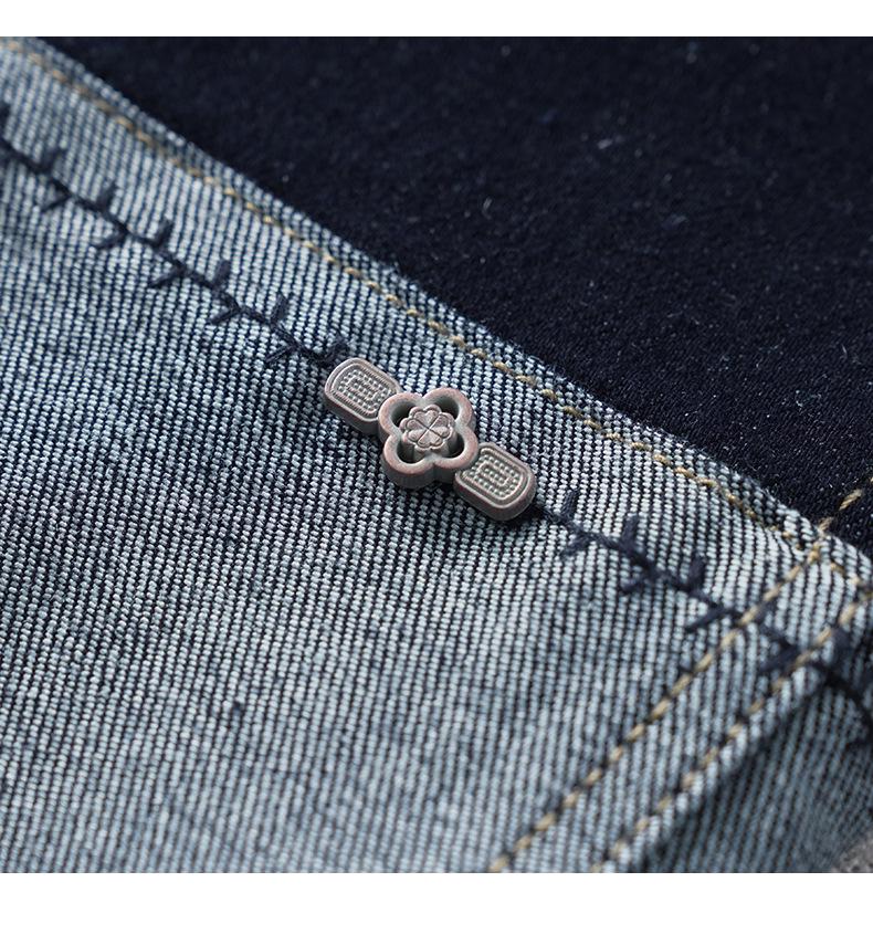 Dark Blue High-Waist Slimming Straight-Leg Cropped Jeans for Women - Spring 2025