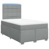 Maison Exclusive - Sommier à lattes de lit avec matelas Gris clair 120x200cm Tissu