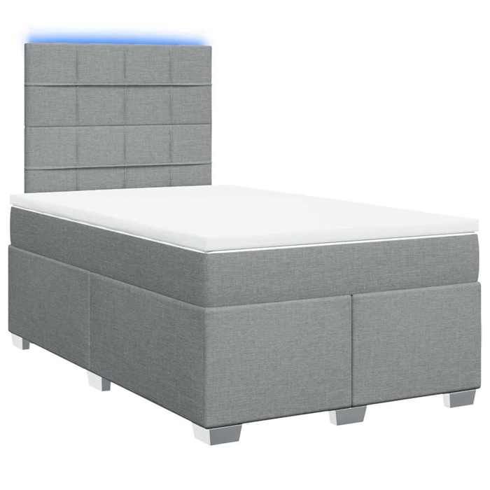 Maison Exclusive - Sommier à lattes de lit avec matelas Gris clair 120x200cm Tissu
